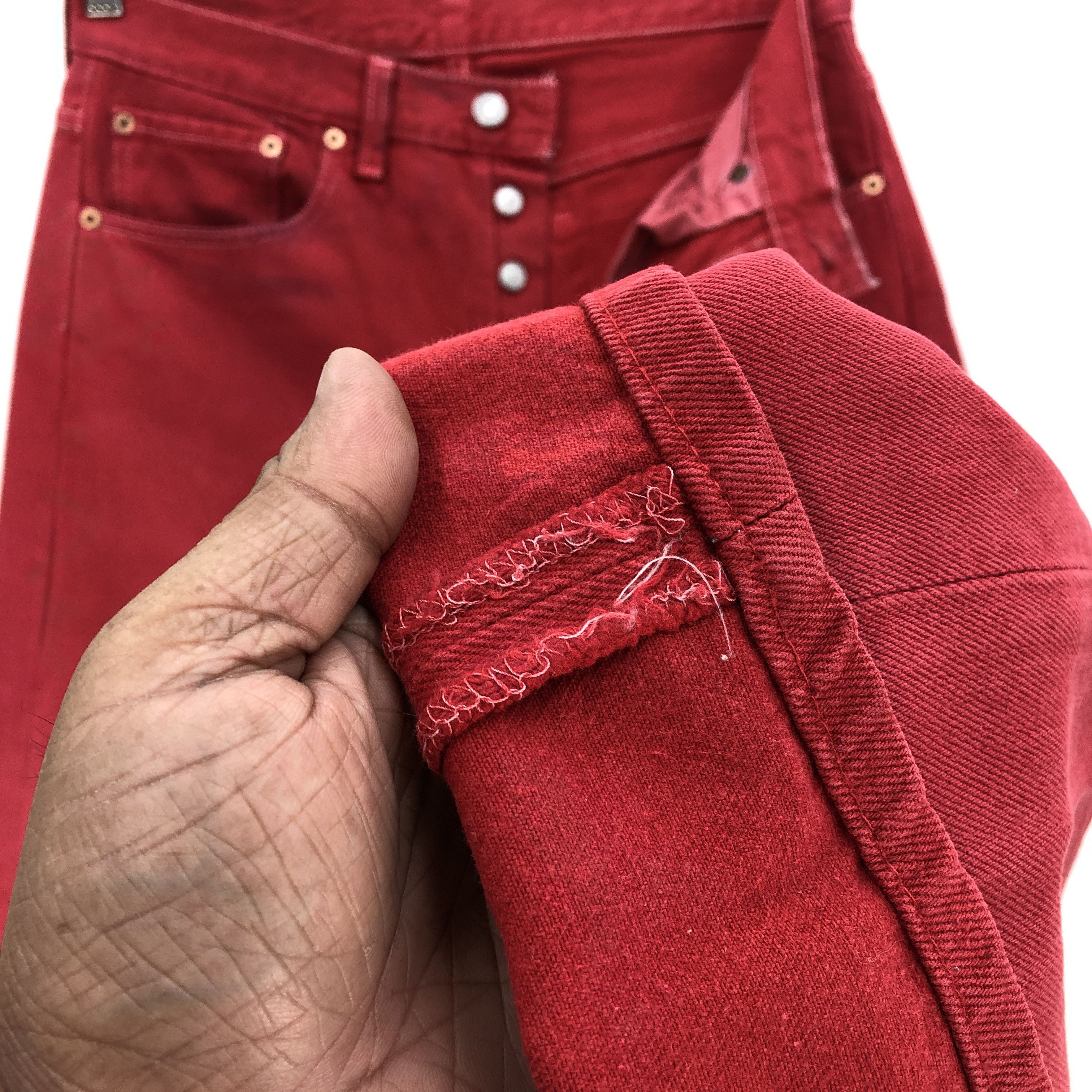 Levi's Vintage Levis 501 Jeans Red Levi's Faded Denim Size 30" / US 8 / IT 44 - 8 Thumbnail