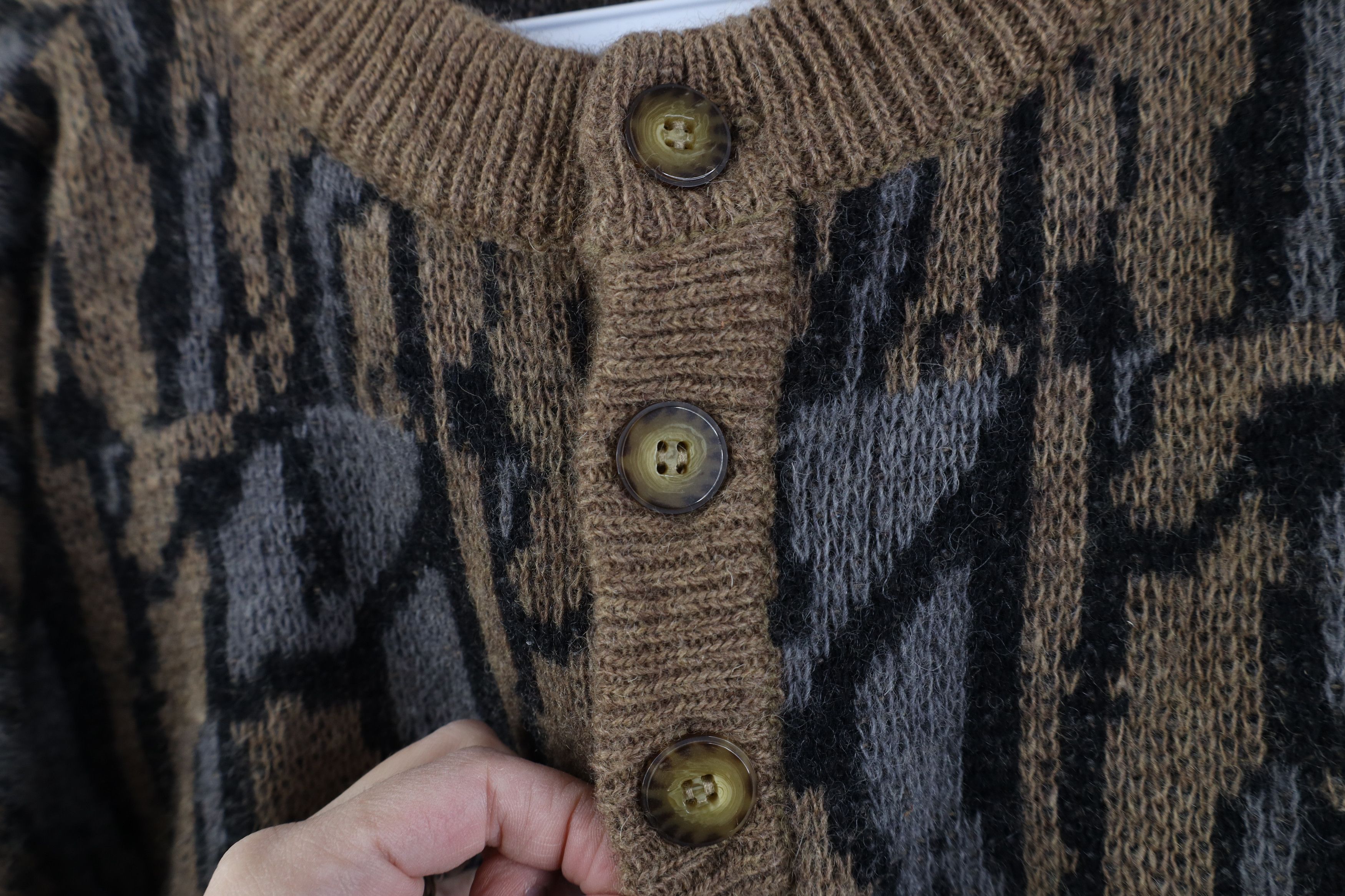 Vintage Vintage 90s Streetwear Blend Knit Camouflage Henley Sweater Size US XL / EU 56 / 4 - 4 Thumbnail