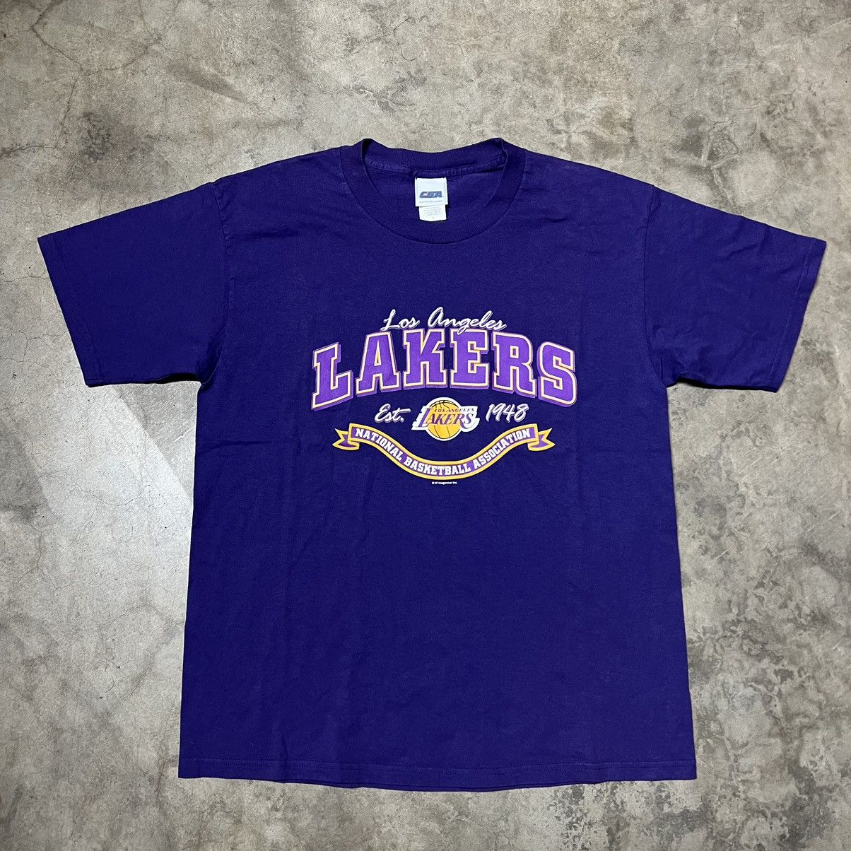 NBA × Vintage Vintage 2000’s NBA Los Angeles Lakers Basketball CSA T-Shirt Size US L / EU 52-54 / 3 - 2 Thumbnail