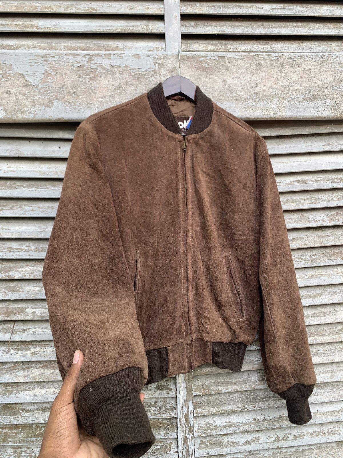 Schott 👹Vintage SCHOTT Brown Suede Bomber Jacket Made In USA Size US M / EU 48-50 / 2 - 9 Thumbnail