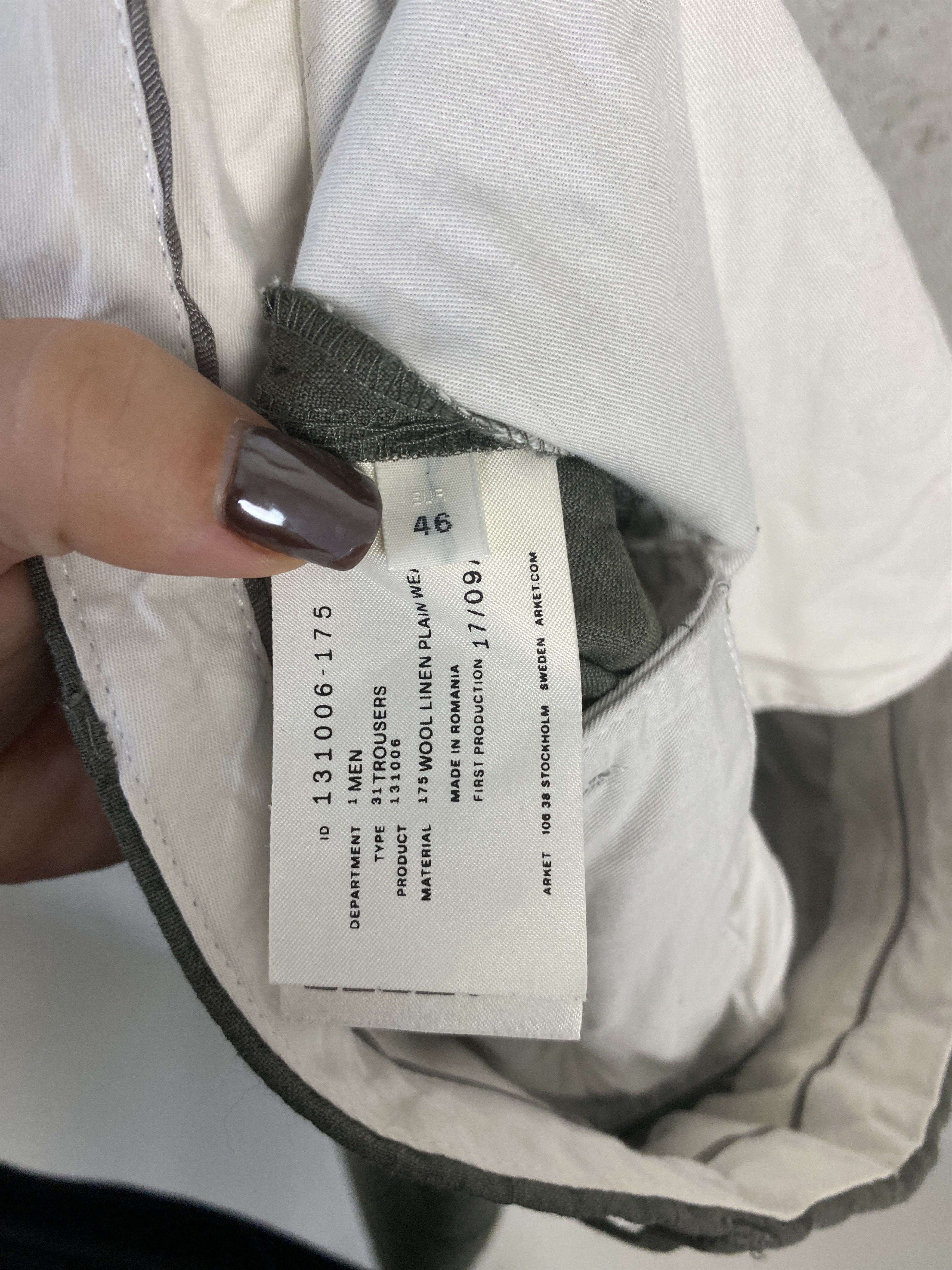Arket Arket casual wool linen pants basics slim fit Size US 30 / EU 46 - 5 Thumbnail