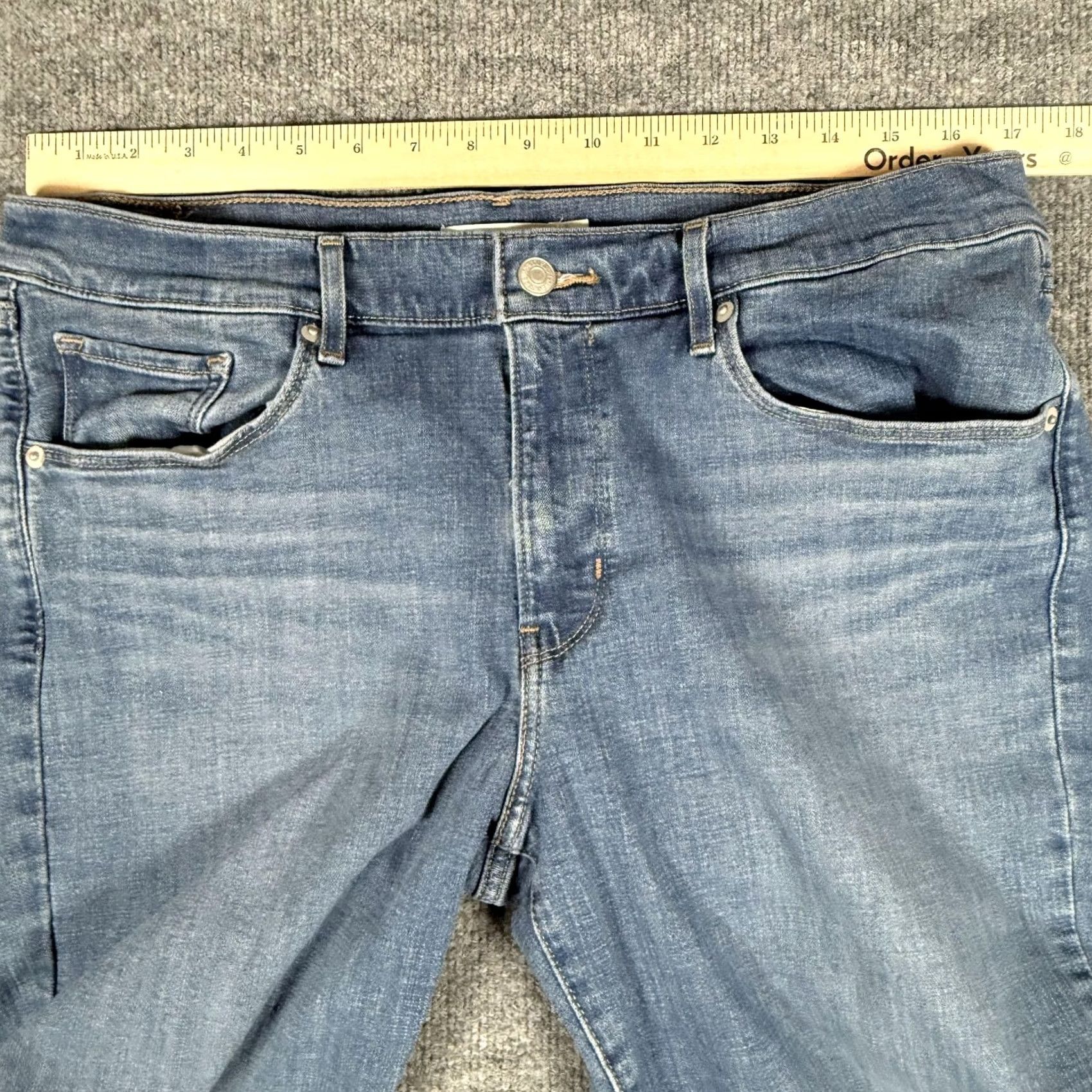 Levi's Levi's 514 Jeans Womens 32x30 Blue Medium Wash Straight Denim Pants Pockets Zip Fly Regular Inseam 29" Size 24" / US 00 / IT 34 - 7 Thumbnail
