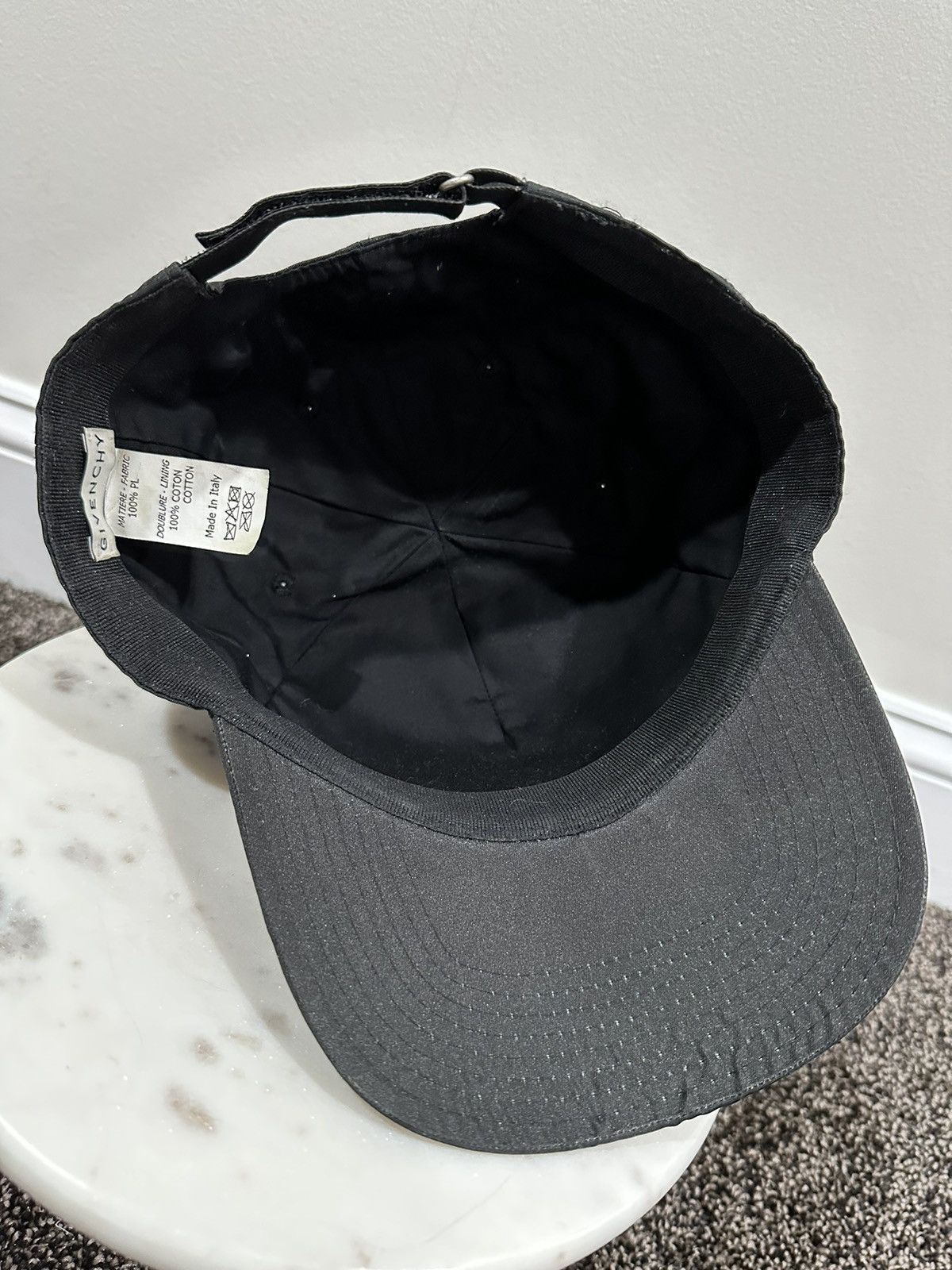 Givenchy Givenchy Black Symmetrical Logo Black Nylon Baseball Hat Size ONE SIZE - 6 Thumbnail