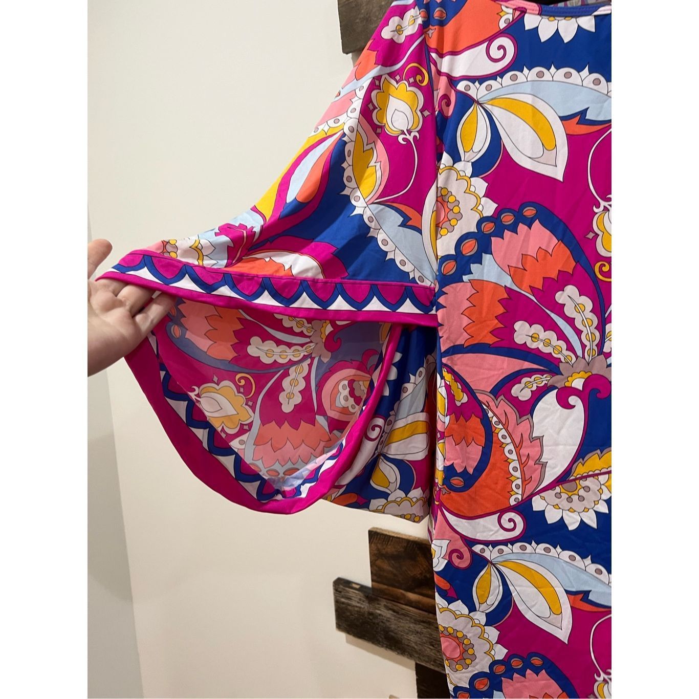 Trina Turk Trina Turk Sevilla Floral Swim Jersey Swimsuit Cover Up Tuni Size L / US 10 / IT 46 - 6 Thumbnail
