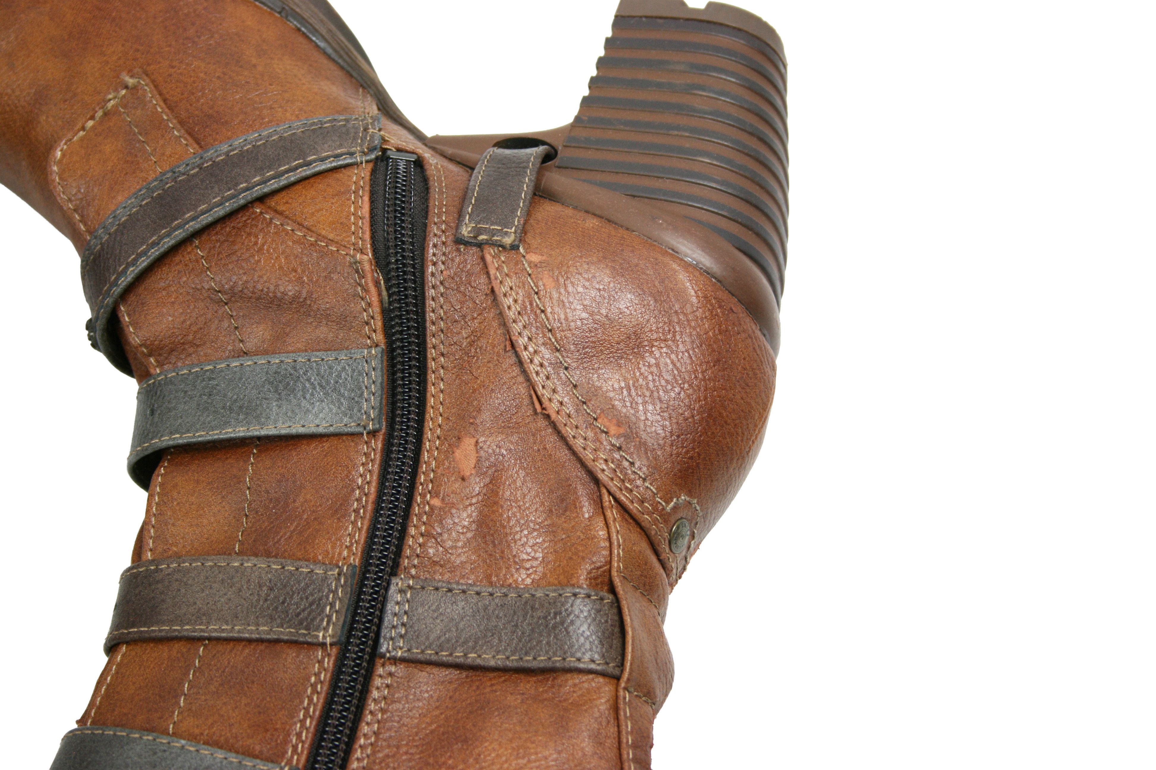Mustang 00S Y2K Cyber Punk Belted Biker Boots Vintage Size US 11 / IT 41 - 10 Thumbnail