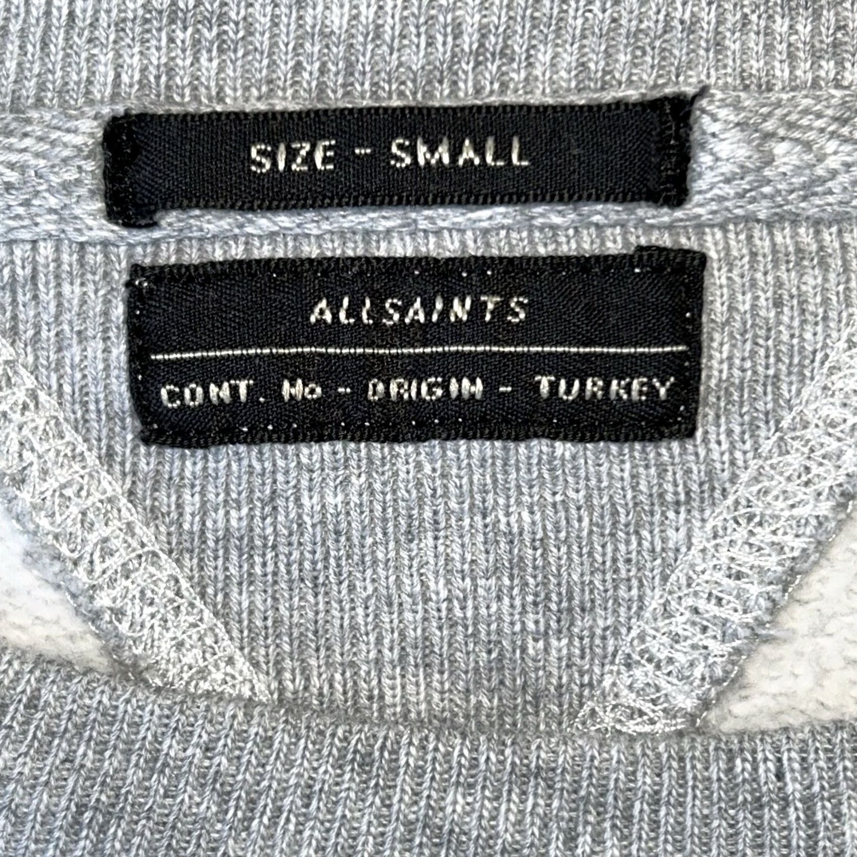 Allsaints Allsaints Crew Gray Sweatshirt Long Sleeve Mens Small Size US S / EU 44-46 / 1 - 6 Thumbnail