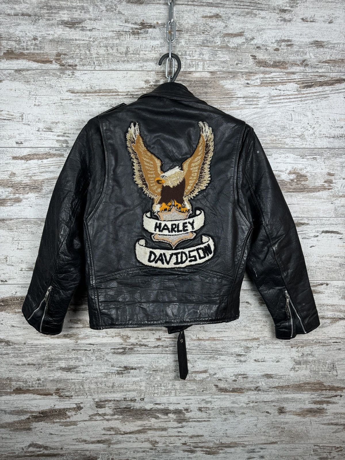 Harley Davidson Womens Harley Davidson Style Leather Jacket Racing rare Size XS / US 0-2 / IT 36-38 - 17 Thumbnail