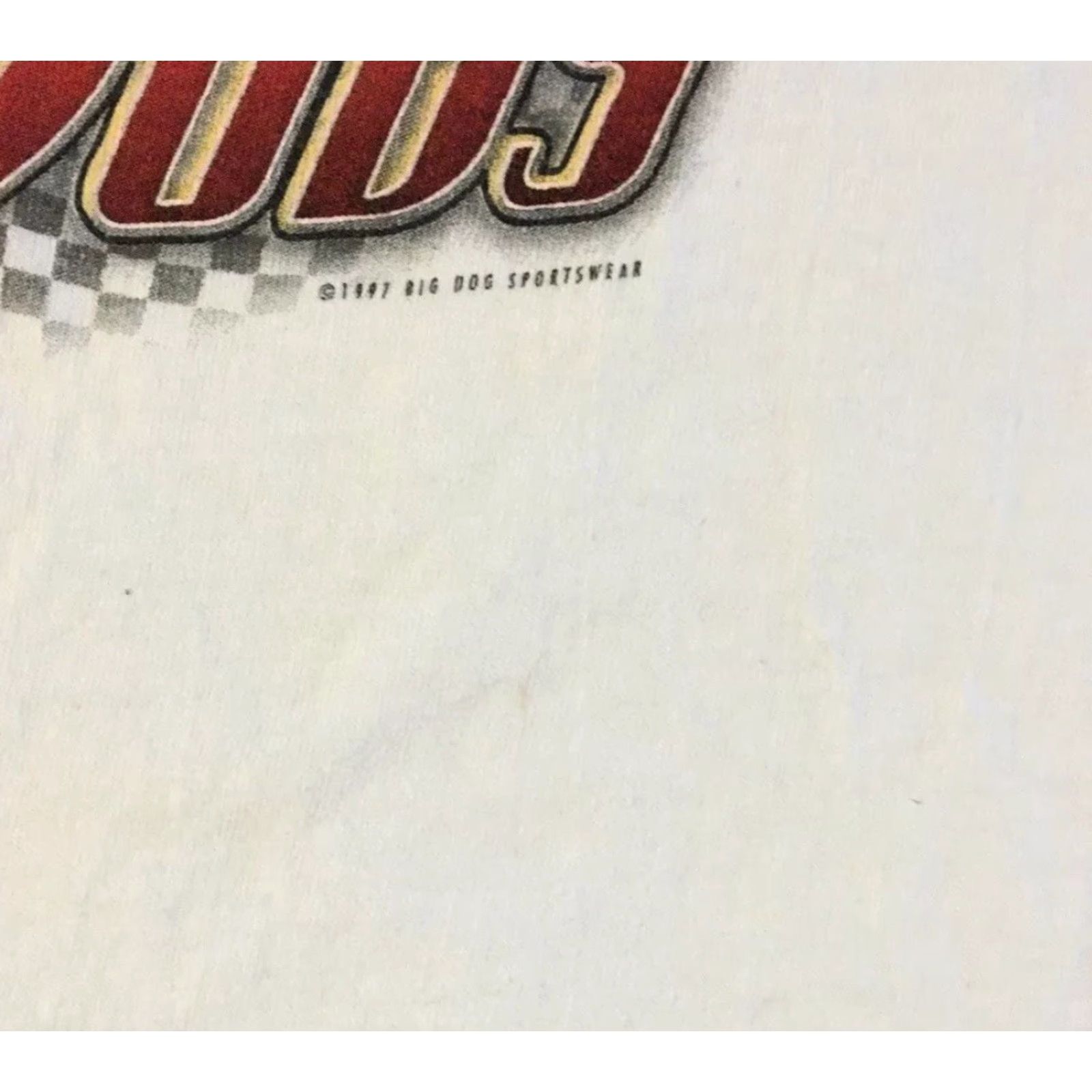 Big Dogs Vtg 90s Big Dogs NASCAR Parody Shirt M Dale Earnhardt Joke Race Car Funny Grunge Shirt Mens White USA Cars Humor Retro NASCAR Parody Tee Size US M / EU 48-50 / 2 - 7 Thumbnail