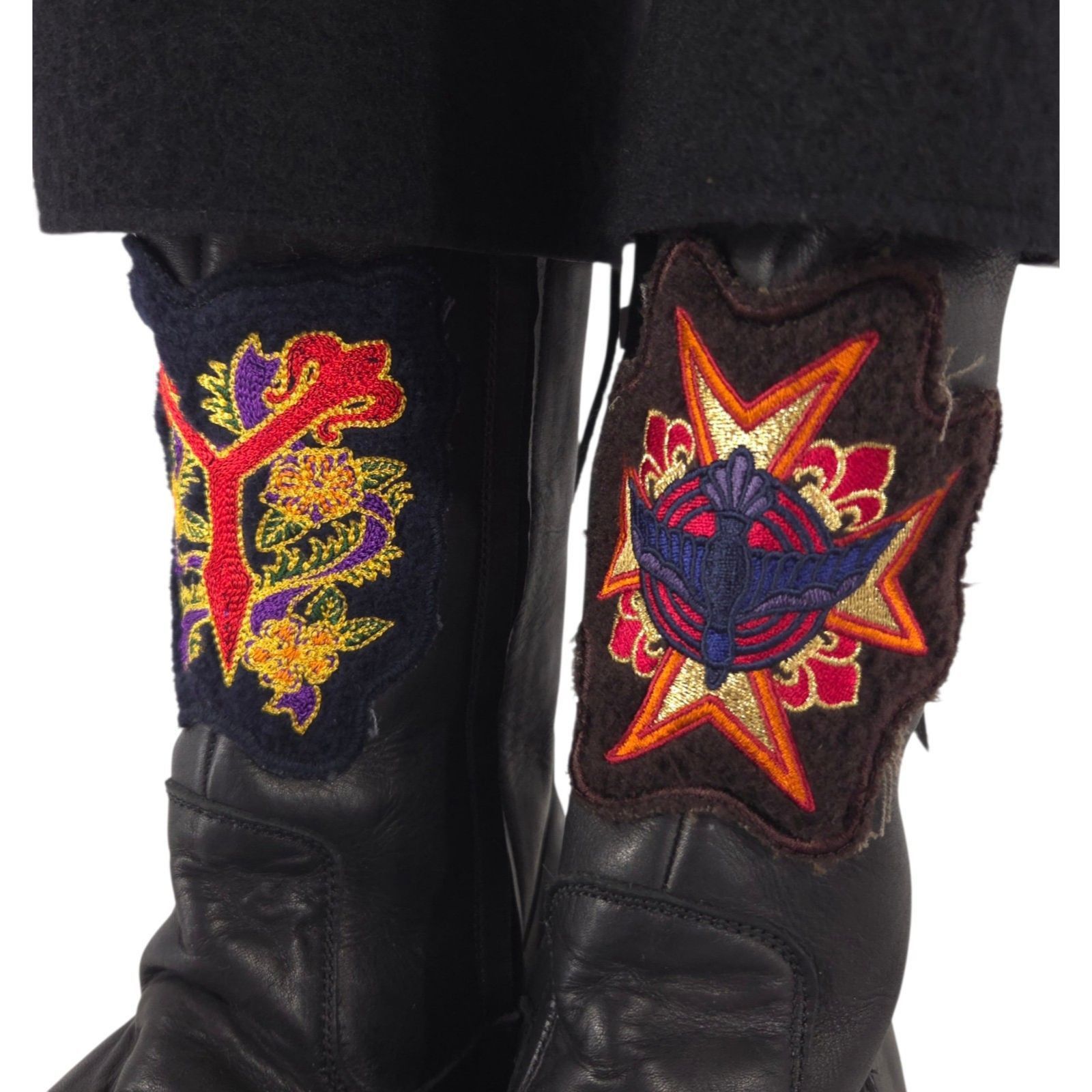 Yohji Yamamoto Yohji Yamamoto Pour Homme Embroidered Wool Cuff Boots US 11 Size US 11 / EU 44 - 2 Thumbnail