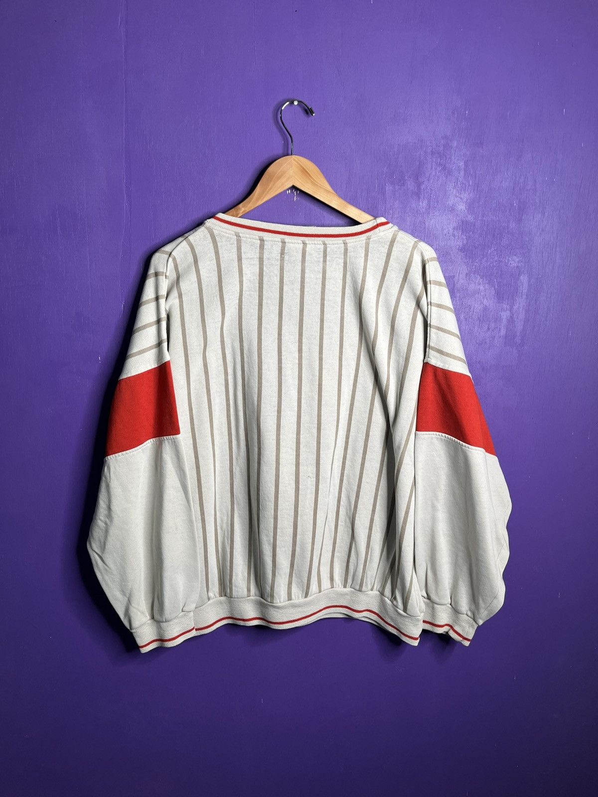 Adidas × Vintage Vintage 80s Adidas international striped crewneck Size US XL / EU 56 / 4 - 2 Thumbnail