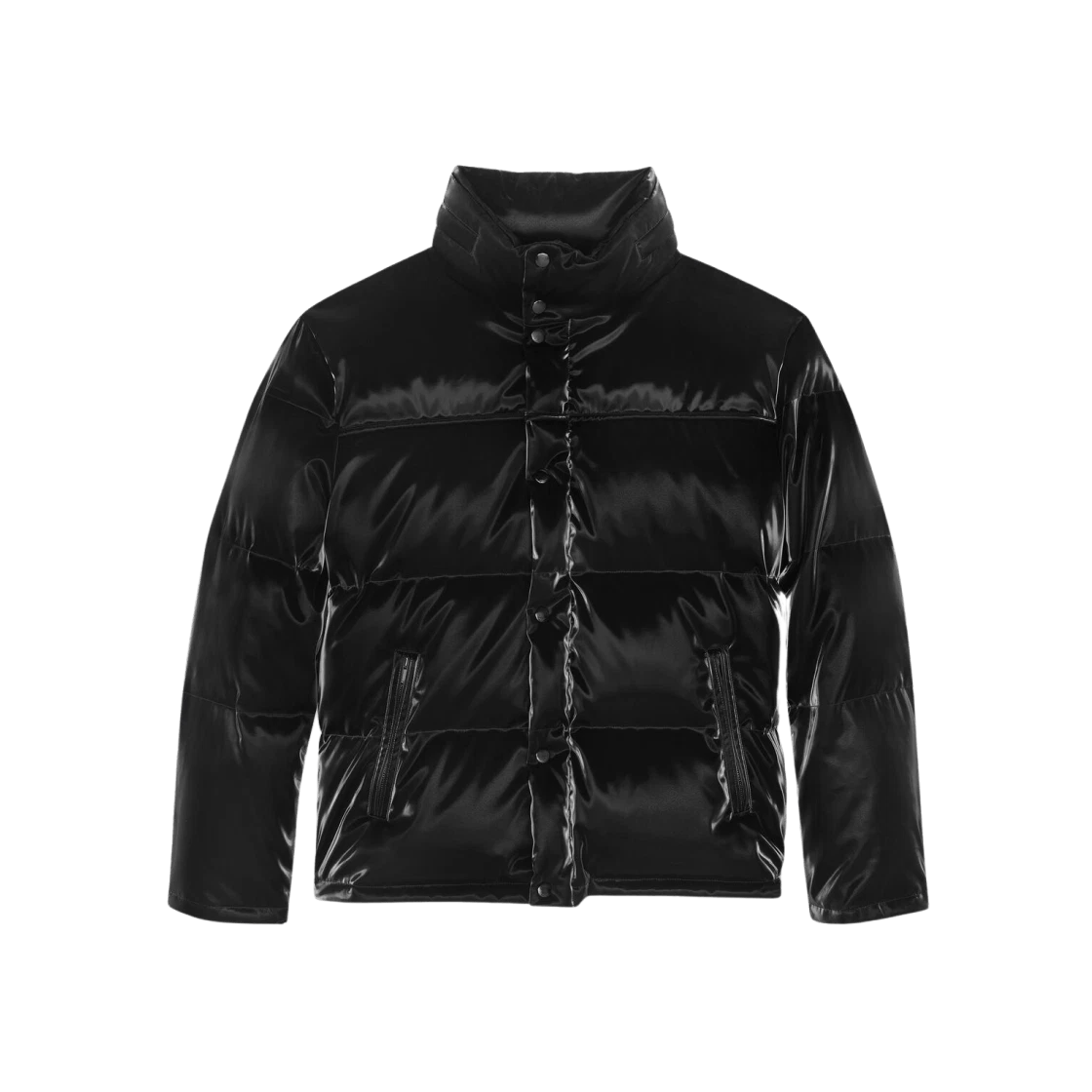 Saint Laurent Paris o1s1wg111224 Lacquered-Effect Oversized Down Jacket in Black Size US L / EU 52-54 / 3 - 1 Thumbnail