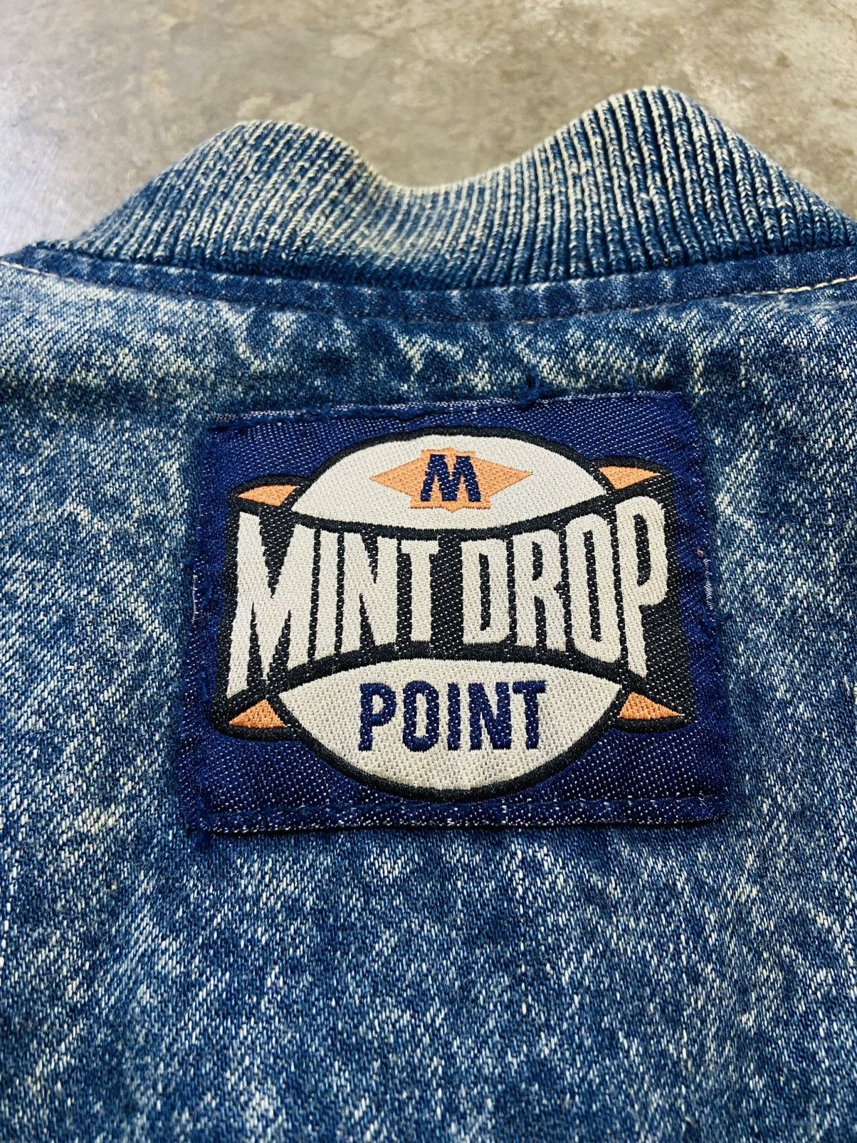Jean Vintage Mad Station Denim Bomber Jacket Size US L / EU 52-54 / 3 - 10 Thumbnail