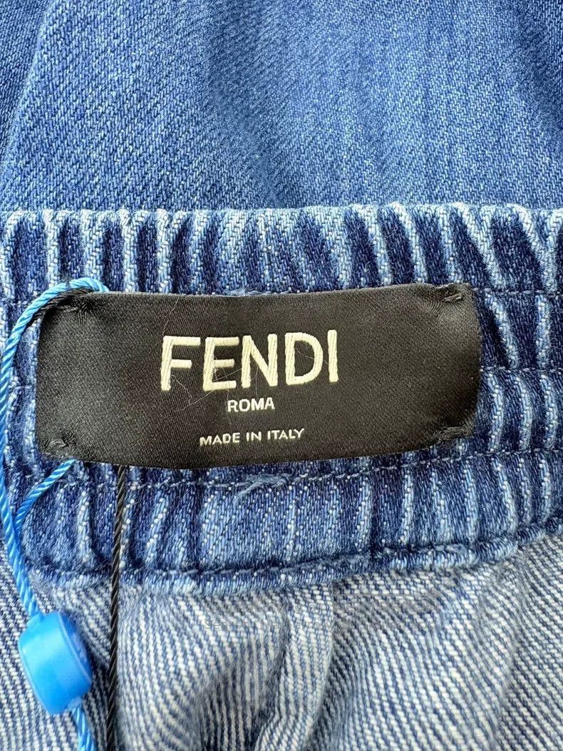 Fendi Fendi size S Double F Embossed Logo Denim Pants Size US 28 / EU 44 - 4 Thumbnail