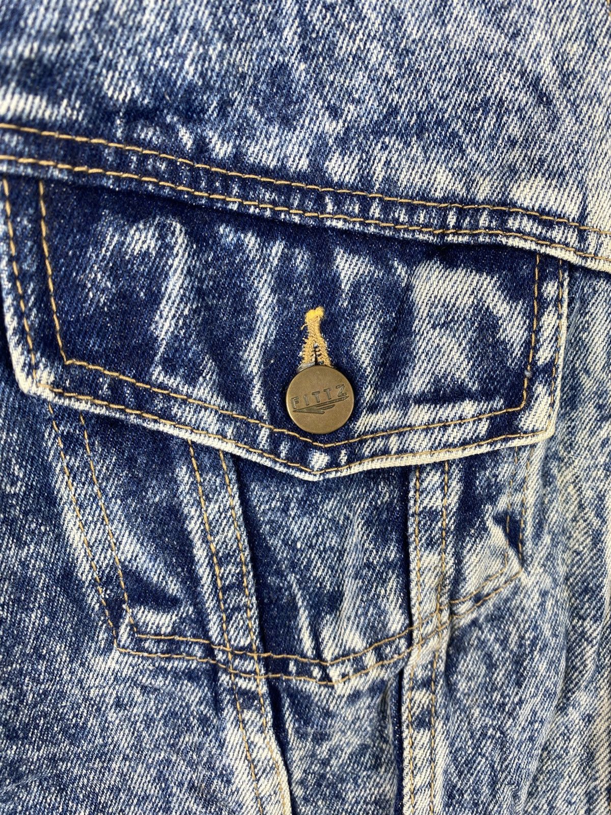 Japanese Brand Vintage 90’s Denim Jacket by Fittz Size US S / EU 44-46 / 1 - 8 Thumbnail