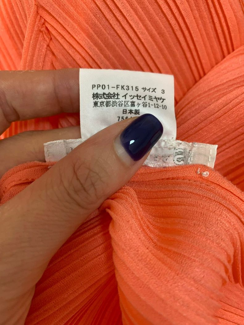 Issey Miyake Issey Miyake Orange pleated top Size L / US 10 / IT 46 - 7 Thumbnail