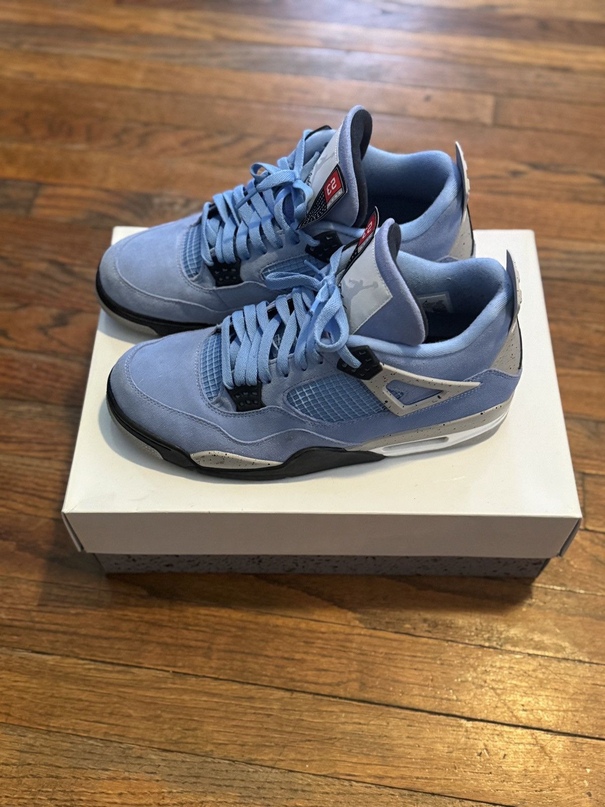 Jordan Brand × Nike JORDAN 4 RETRO UNIVERSITY UNC BLUES Size US 11.5 / EU 44-45 - 2 Thumbnail
