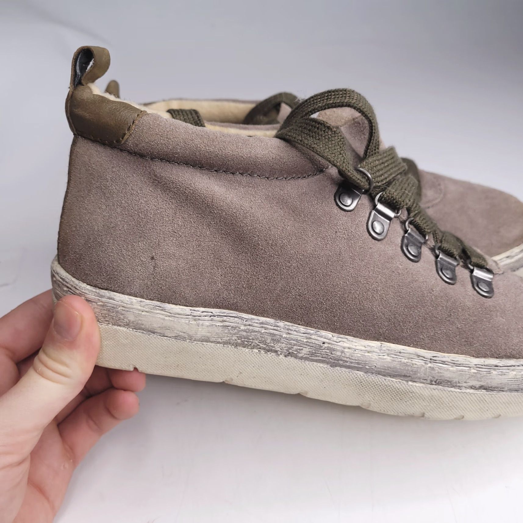 Vintage OTBT Women's Bootie Gray Flat 8M Leather Boots Casual Platform New OTBT Size US 8 / IT 38 - 2 Thumbnail