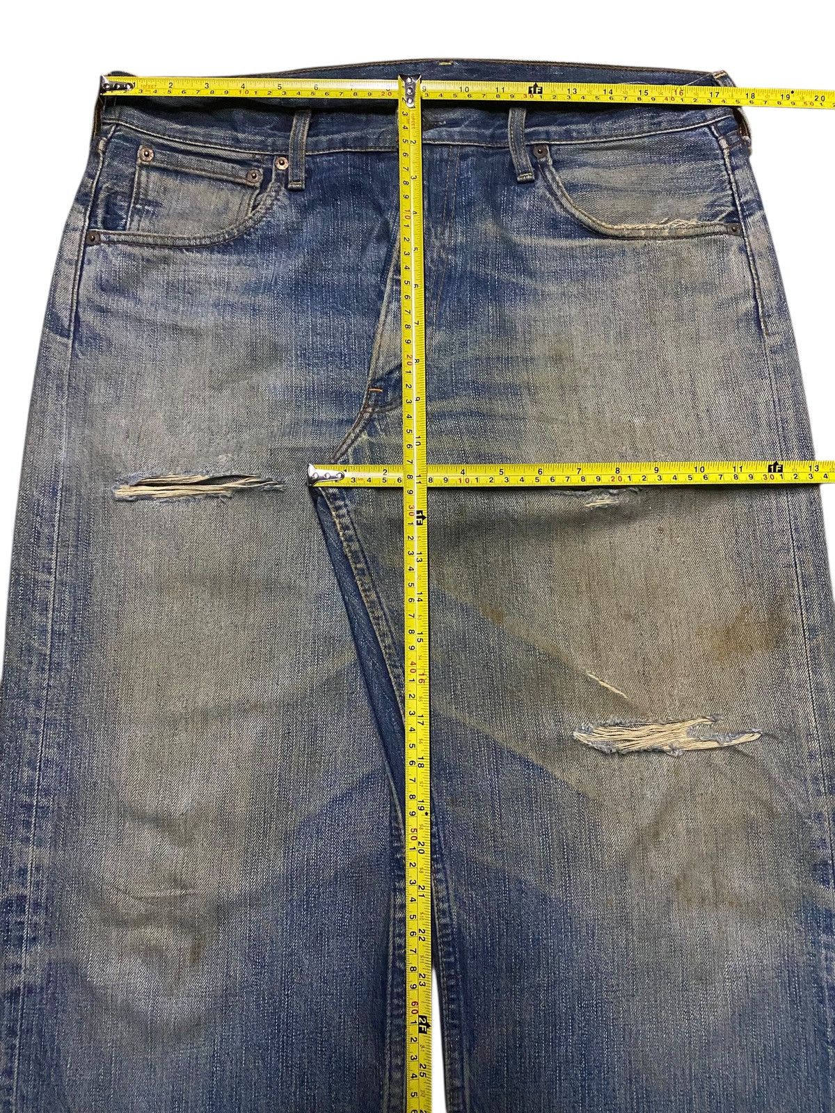 Levi's Vintage Levis 503 Mud Wash Distressed Button J09 Baggy Jeans Size US 34 / EU 50 - 17 Thumbnail