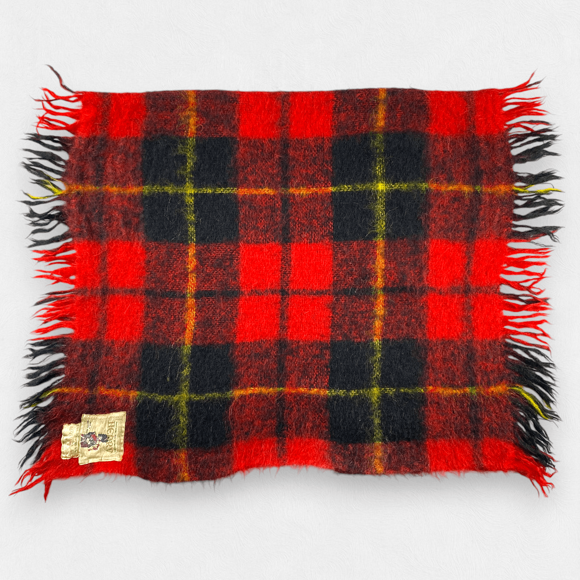 Designer Tartan Check Big Mohair Scarf Neck Wrap Muffler Size ONE SIZE - 1 Thumbnail