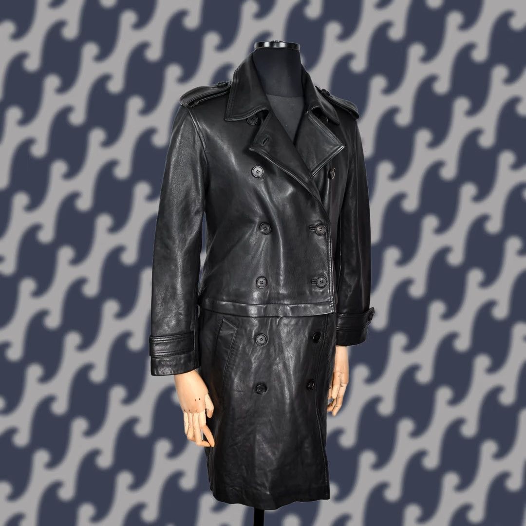 Allsaints AllSaints TRAE TRENCH Convertible Jacket Women US 6 Black Leather Trench Coat Mid-Length Long Sleeve Button Dry Clean Only Modern Vintage: No Womens Size M / US 6-8 / IT 42-44 - 1 Thumbnail