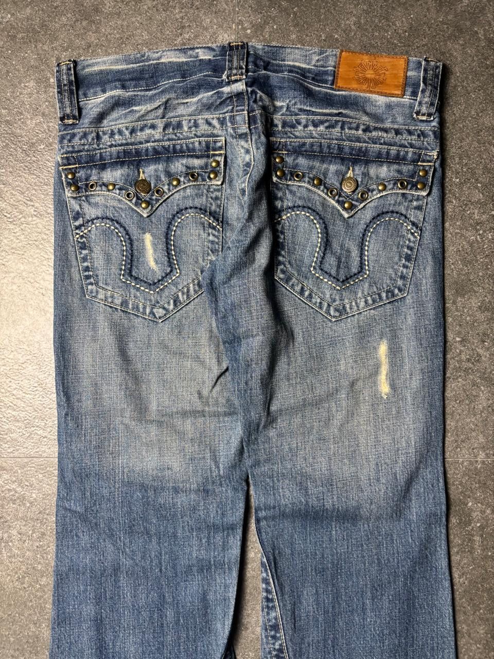 Tornado Mart 2000s Tornado Mart Studded Bootcut Jeans Size US 33 - 11 Thumbnail