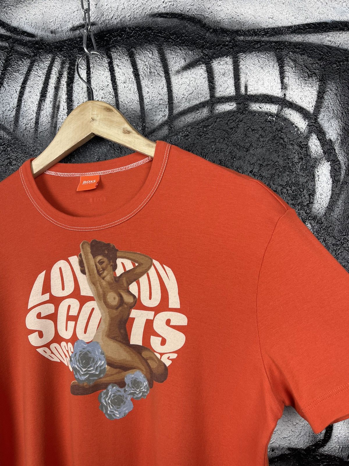 Hugo Boss Hugo Boss Y2K Orange Cotton Lady’s Front Printed Logo T-Shirt Size Large Size L / US 10 / IT 46 - 5 Thumbnail