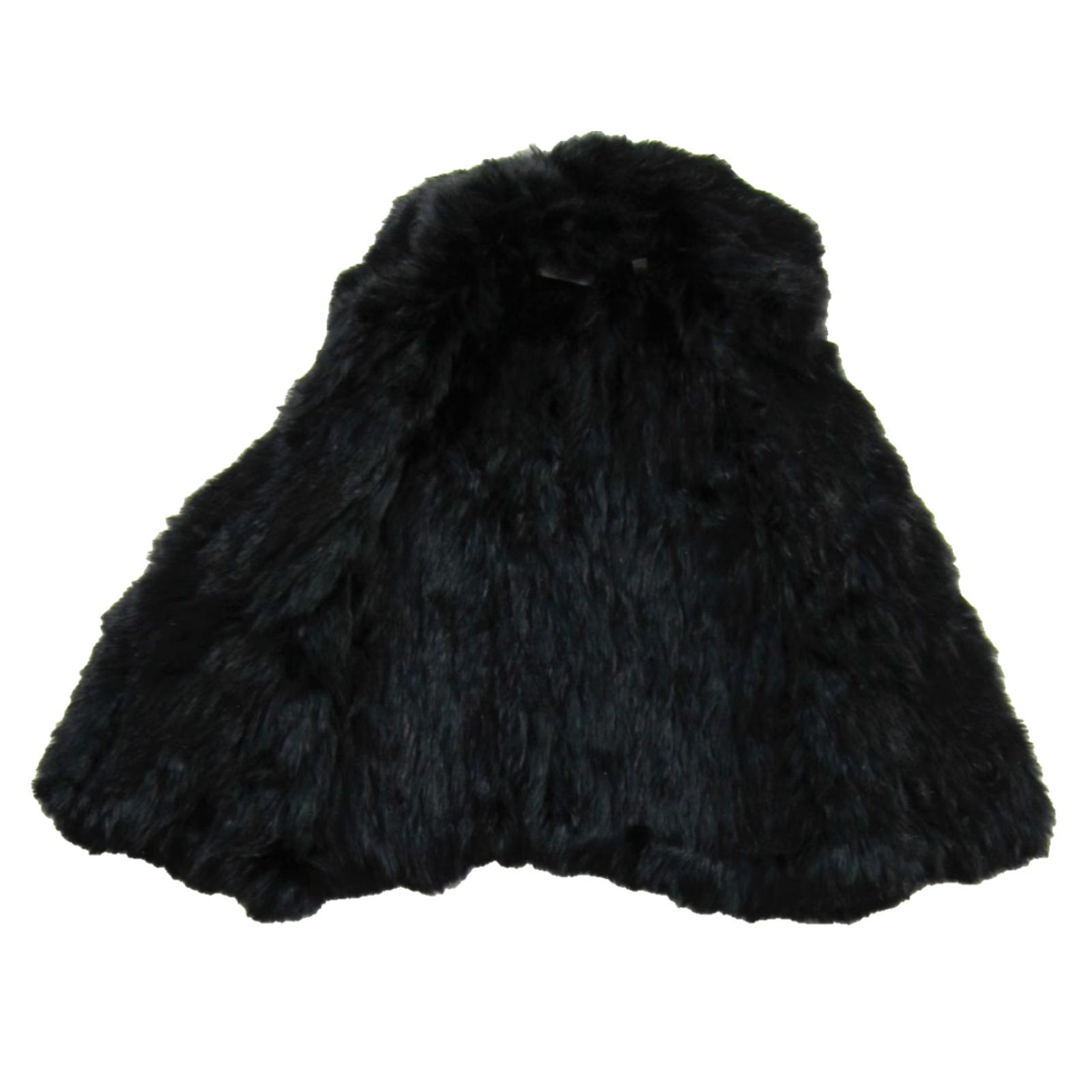 Vintage Bagatelle 100% Real Rabbit Fur Cozy Soft Black Collared Vest Women Size Large Size L / US 10 / IT 46 - 4 Thumbnail