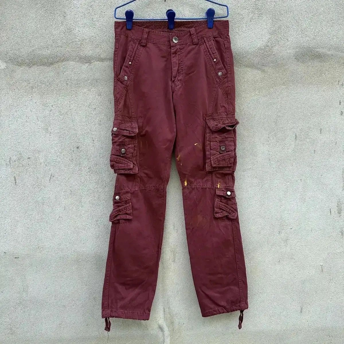 Beauty Beast SPLISH PAINTER FLARE/BOOTCUT TROUSERS MULTIPOCKET CARGO PANT Size US 29 - 1 Thumbnail