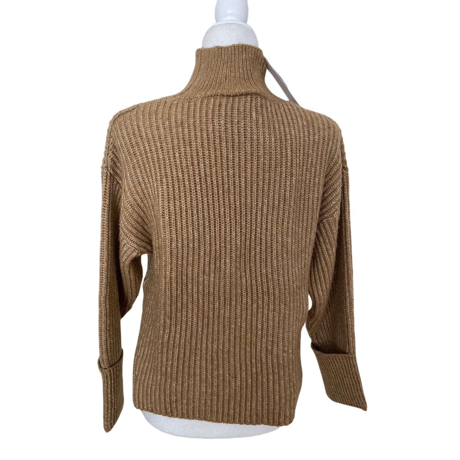 Topshop Topshop Mock Neck Crop Sweater in Camel wome warm XS A003077 Size XS / US 0-2 / IT 36-38 - 4 Thumbnail