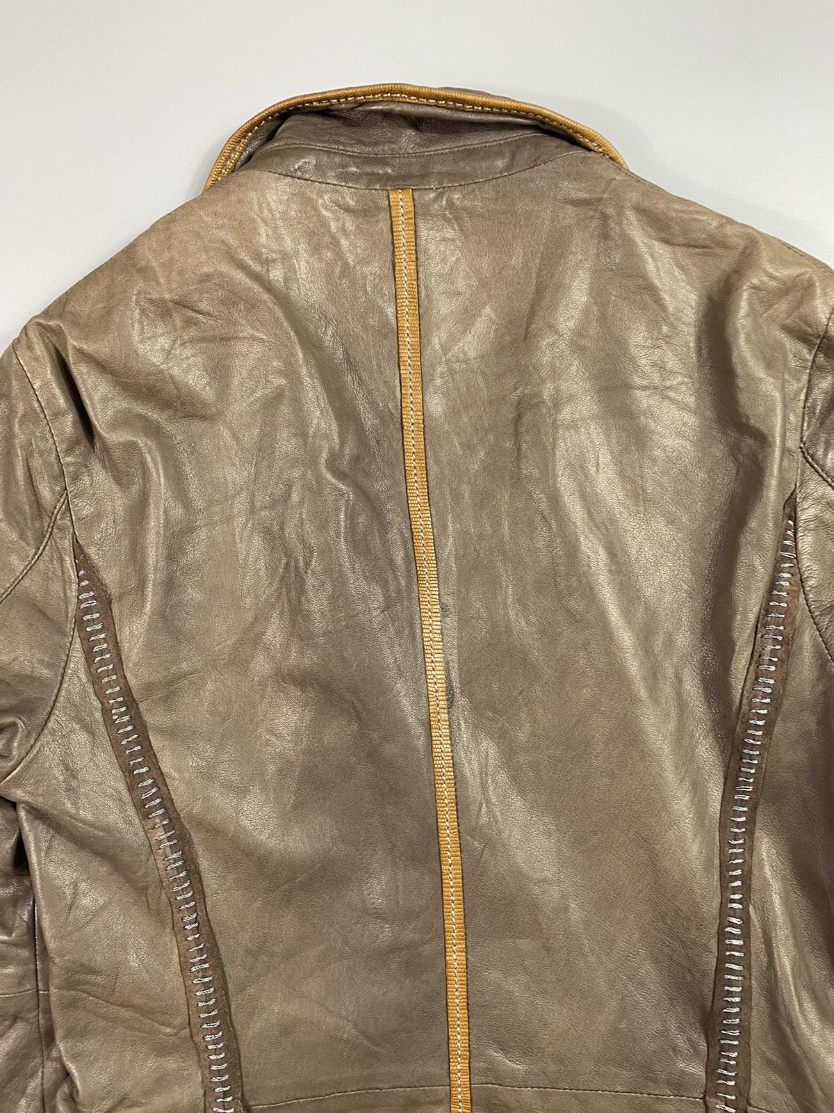 Just Cavalli × Roberto Cavalli Archive! Deconstructed Leather Blazer Jacket Size US S / EU 44-46 / 1 - 14 Thumbnail