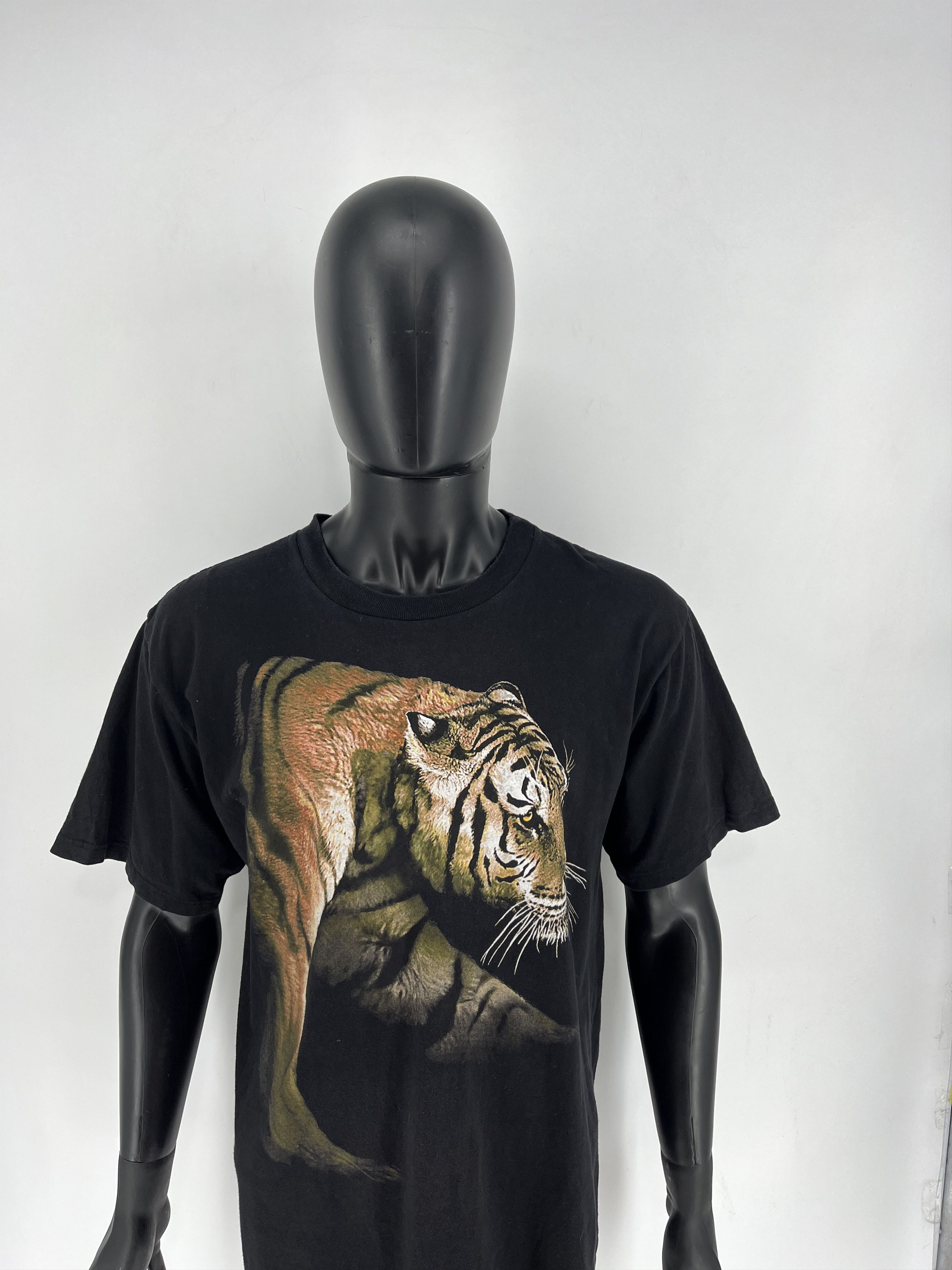Vintage Vintage Y2K 90s Tiger Face Boxy Graphic Tee Size US XL / EU 56 / 4 - 5 Thumbnail