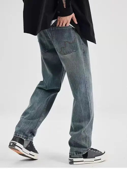 Japanese Brand Vintage Street Wash Casual Loose Jeans Size US 36 / EU 52 - 4 Thumbnail