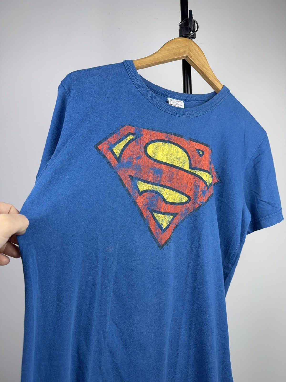 DC Comics Vintage 2009 DC Comics Superman Logo Vintage Blue T-Shirt Size US M / EU 48-50 / 2 - 3 Thumbnail