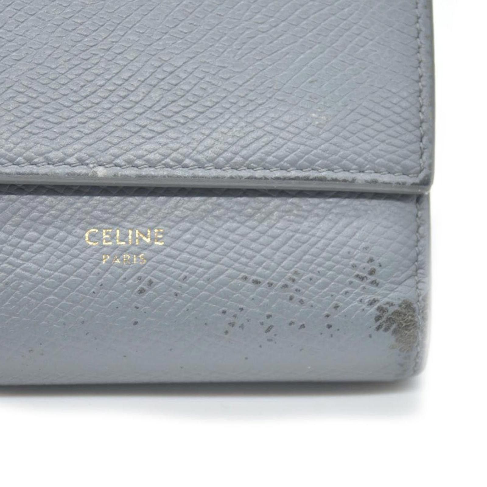 Celine CELINE Small Folded Multifunction Trifold Wallet Gray Size ONE SIZE - 8 Thumbnail