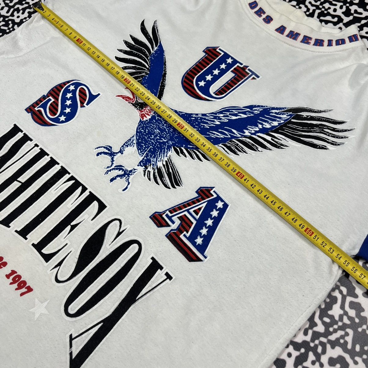 Vintage Vintage 90s White Sox MLB Retro Style Big Logo Boxy T-shirt Size US XL / EU 56 / 4 - 16 Thumbnail