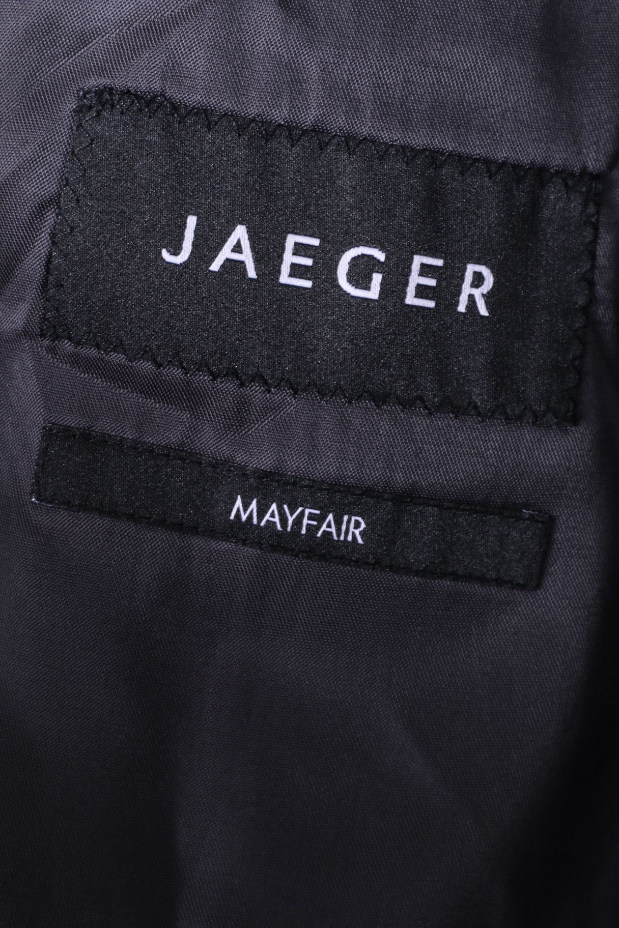 Jaeger Jaeger Men 42 Blazer Charcoal 100% Wool 10591 Size 42R - 4 Thumbnail
