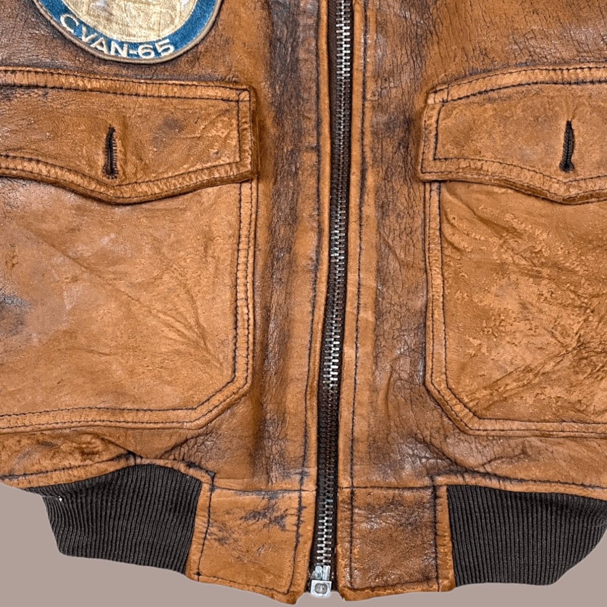Avirex Vintage 80s Avirex G-1 Flight USA Leather Jacket Size US L / EU 52-54 / 3 - 10 Thumbnail