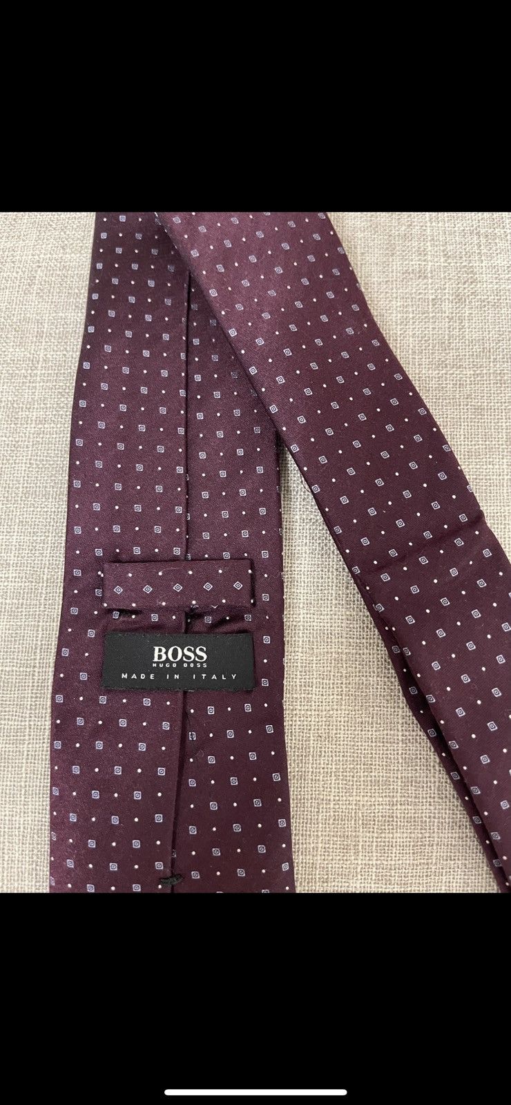 Hugo Boss Hugo Boss Burgandy Tie Size ONE SIZE - 3 Thumbnail