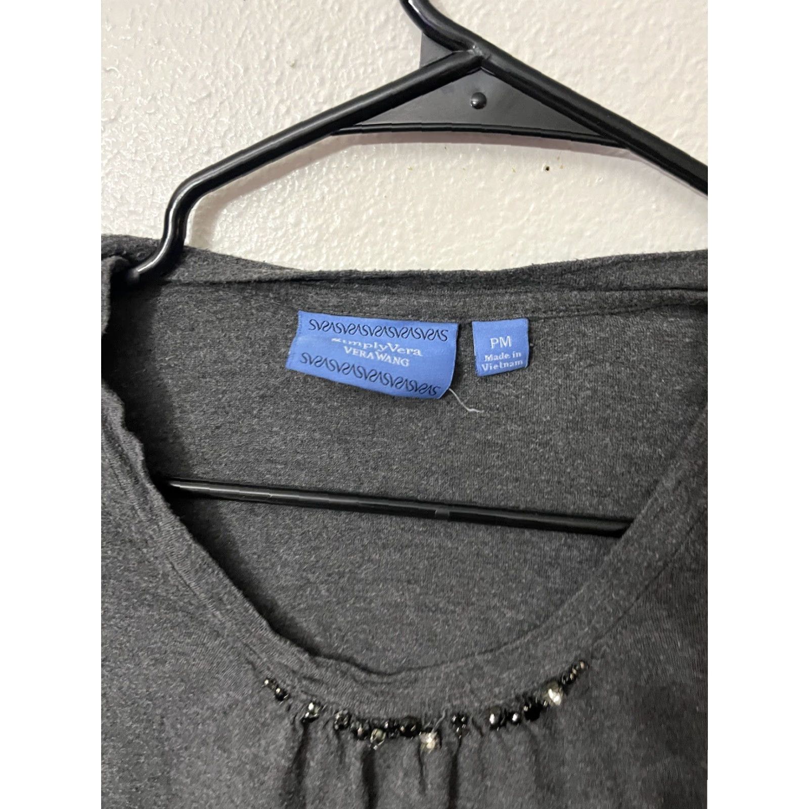 Vintage Simply Vera Wang Sweater Womens size Medium Petite Gray PM Size M / US 6-8 / IT 42-44 - 3 Thumbnail