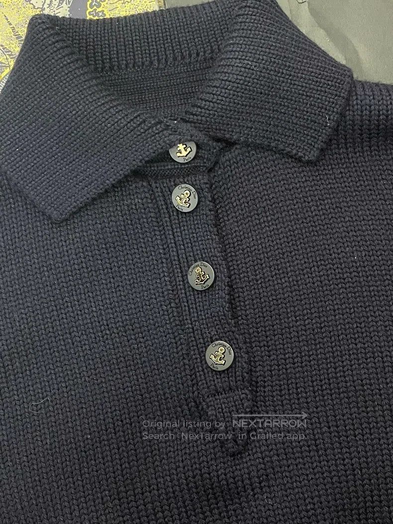 Dior Dior Dark blue lapel wool sweater Size XS / US 0-2 / IT 36-38 - 2 Thumbnail