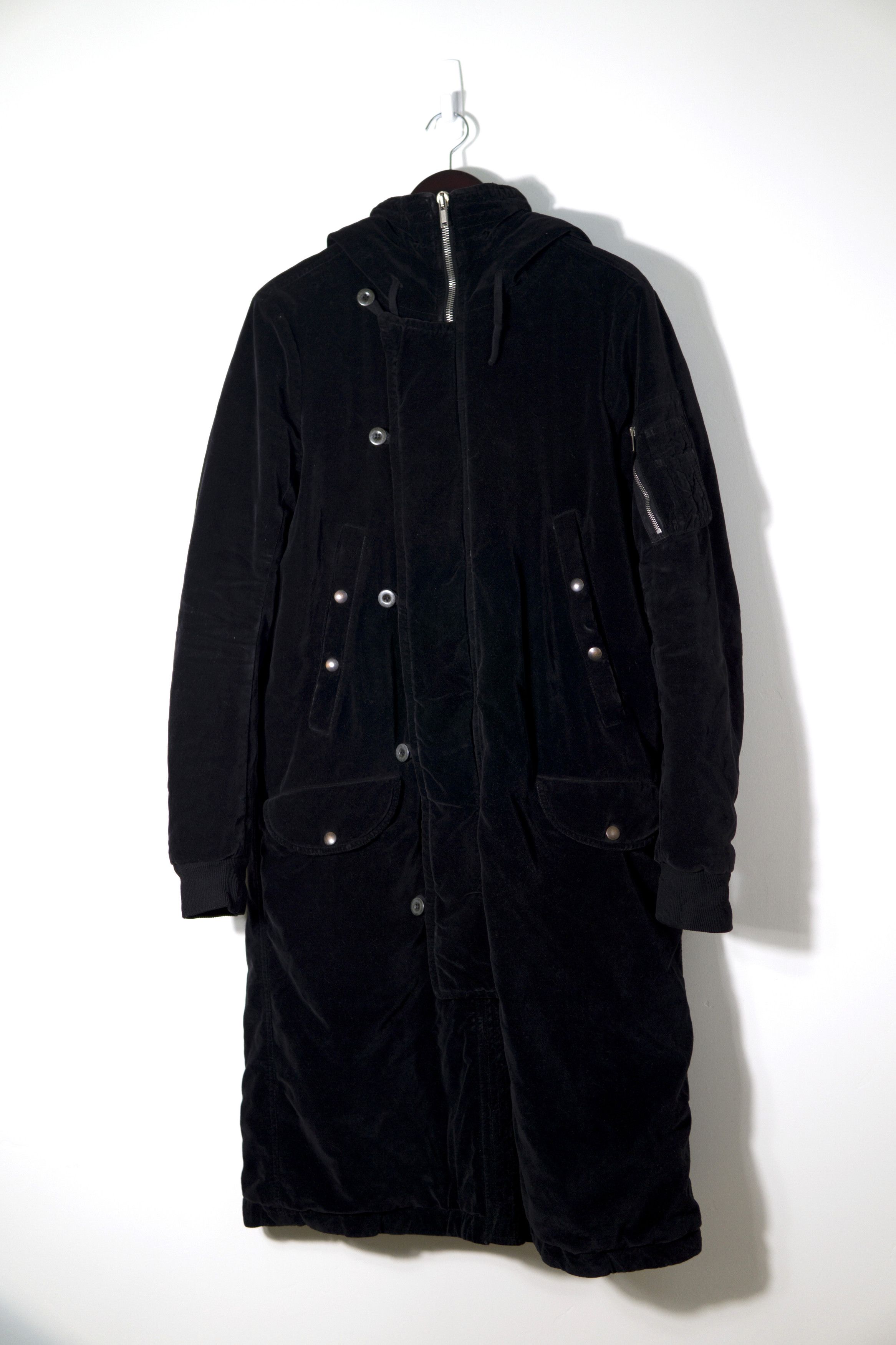Rick Owens FW07 Crushed Velvet Exploder Parka Size US S / EU 44-46 / 1 - 1 Thumbnail