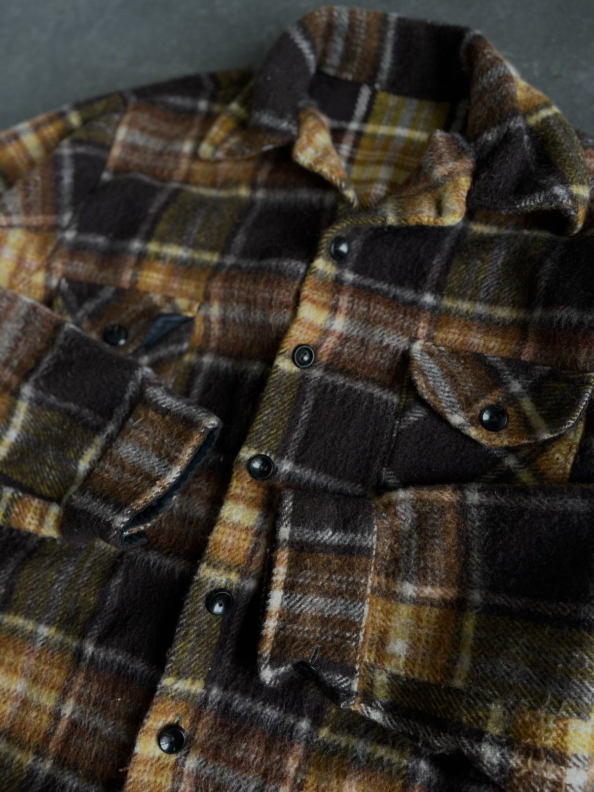 Flannel × Vintage 80s-90s Wool flannel Size US L / EU 52-54 / 3 - 2 Thumbnail