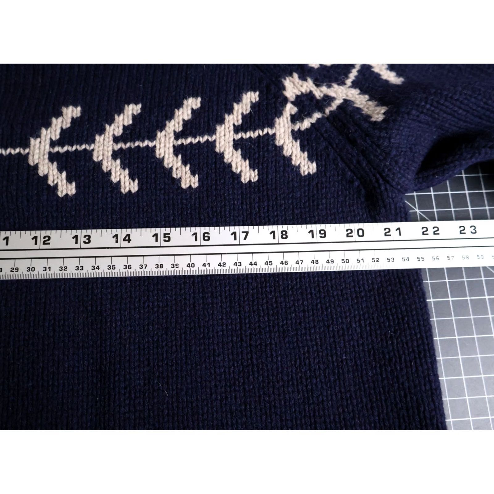 Gap VINTAGE Gap Sweater Mens M Blue VTG Lambs Wool Men Dark Geometric Y2K Tag Size US M / EU 48-50 / 2 - 5 Thumbnail