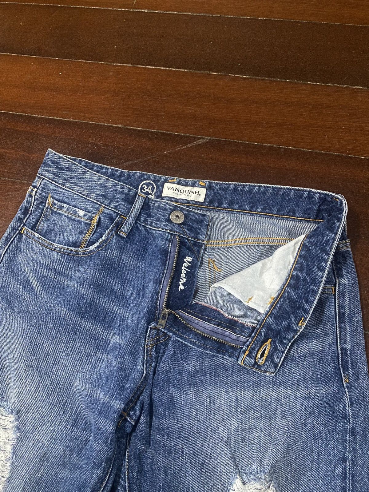 Vanquish Vanquish Japan Faded Blue Jeans distressed Size US 34 / EU 50 - 9 Thumbnail
