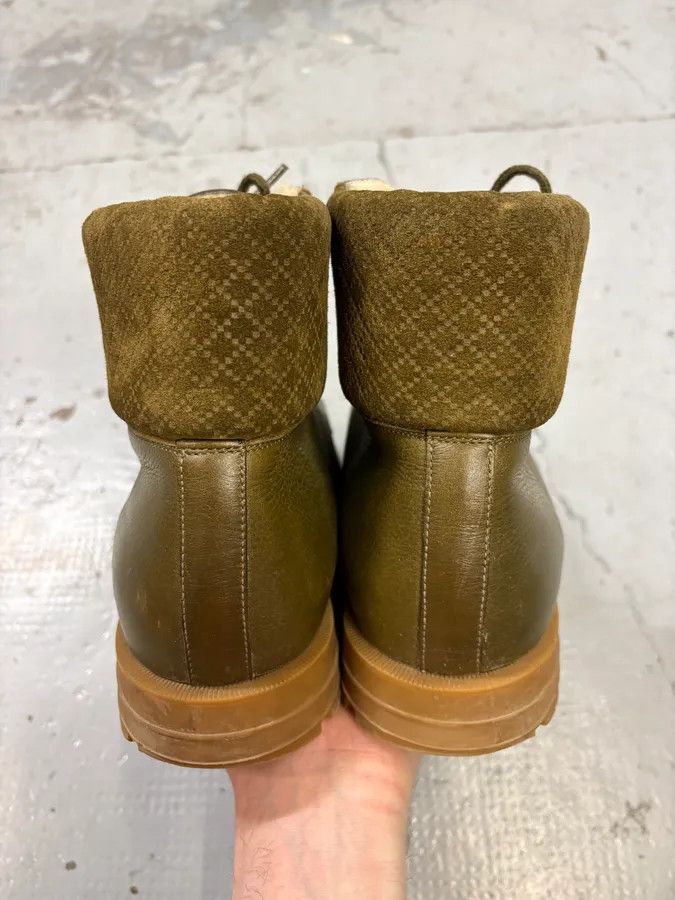 Gucci 2000s Gucci Khaki Classy Leather Boots Size US 12 / EU 45 - 7 Thumbnail