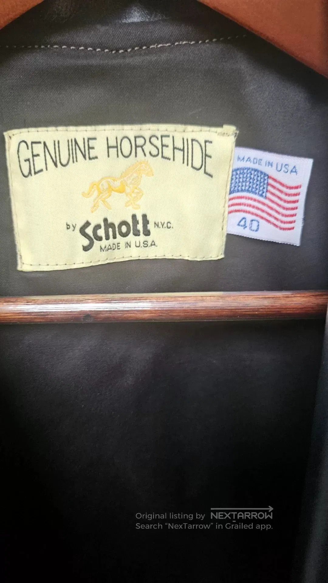 Schott Schott J24 Horsehide Leather Jacket. Size US XXS / EU 40 - 6 Thumbnail