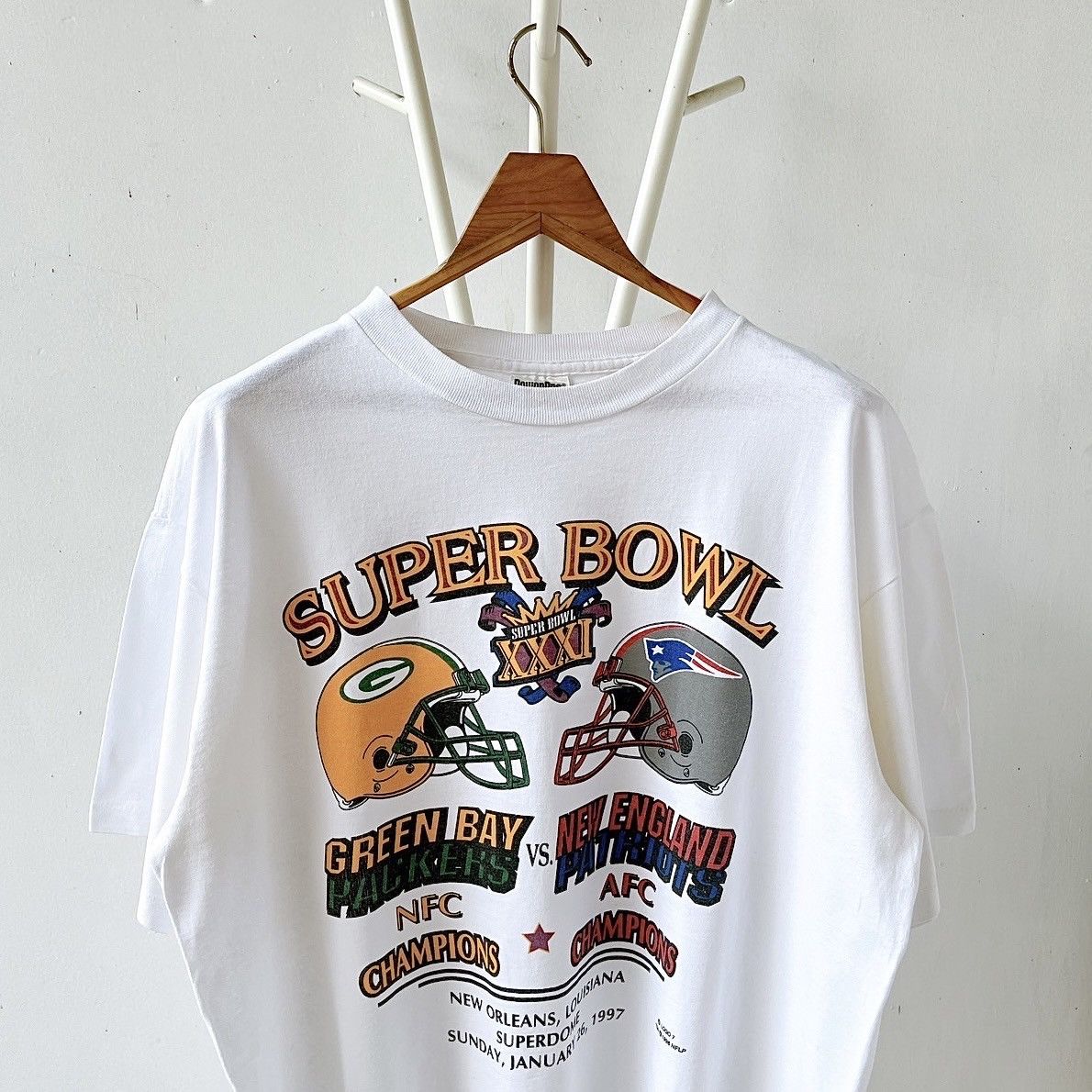 Vintage 90s Packers Vs Patriots NFL t-shirt/ XL Size US XL / EU 56 / 4 - 3 Thumbnail
