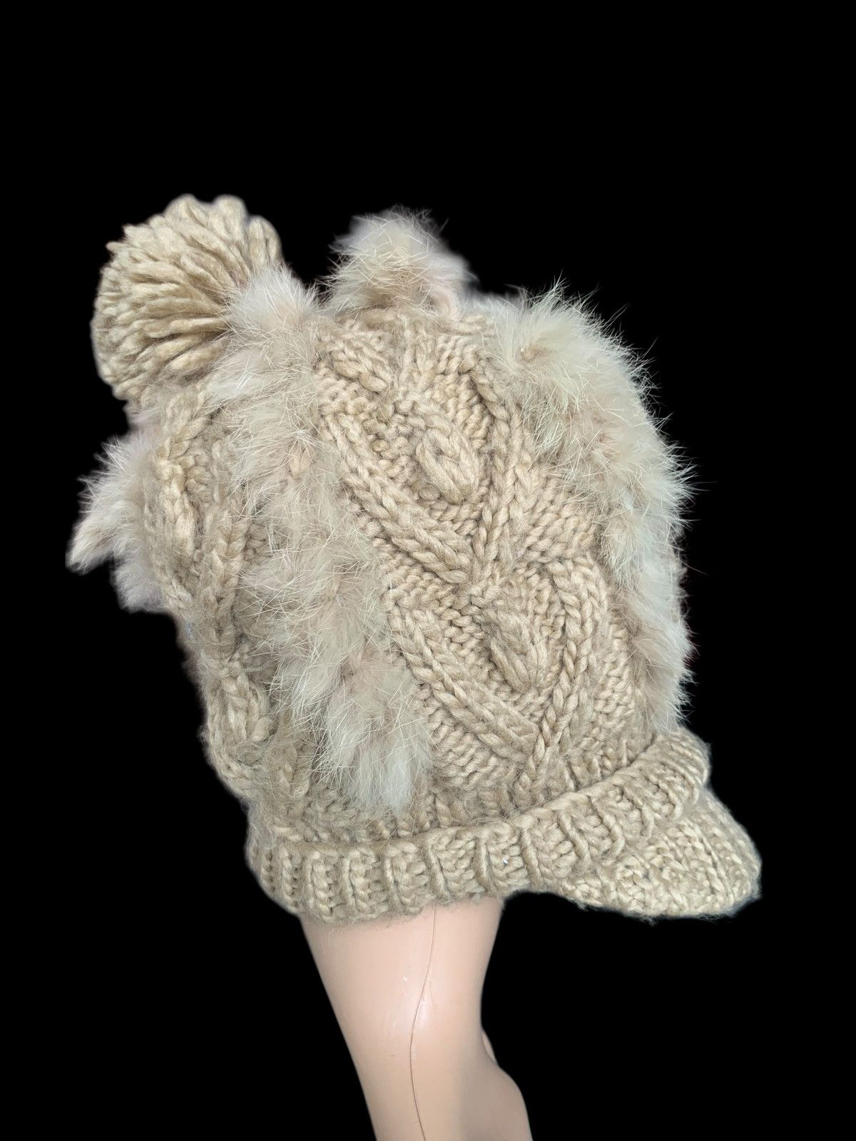 Japanese Brand × Kapital × Vintage Rare Crochet Cabel Visor Hat Japanese Style Size ONE SIZE - 4 Thumbnail