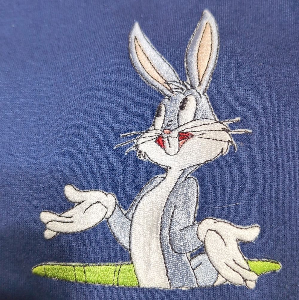 Other Looney Tunes Marvin Bugs Bunny Embroidered Sz M Navy Long S Size M / US 6-8 / IT 42-44 - 4 Thumbnail