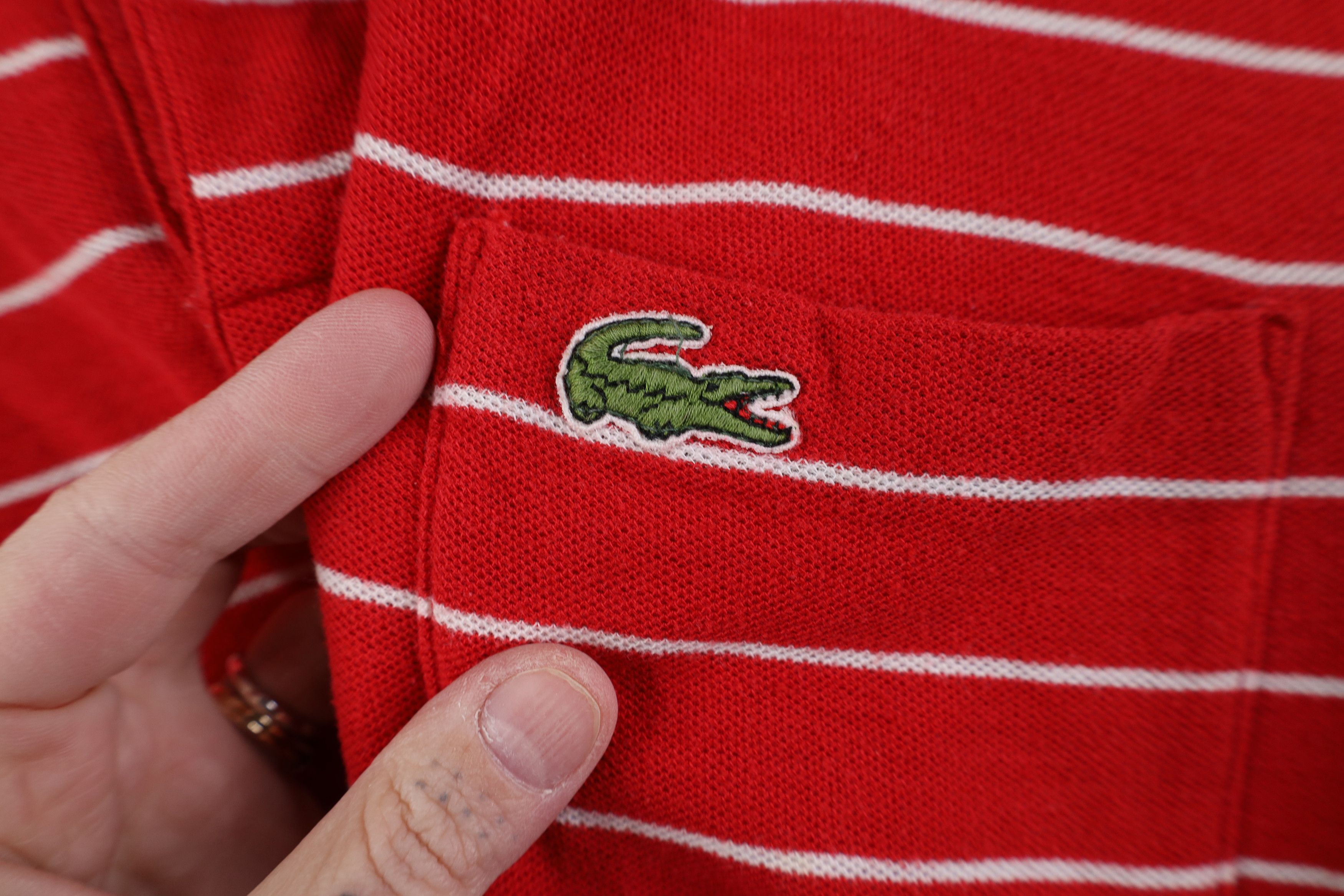 Lacoste Vintage 80s Izod Lacoste Knit Golf Polo Shirt Red USA Size US M / EU 48-50 / 2 - 4 Thumbnail